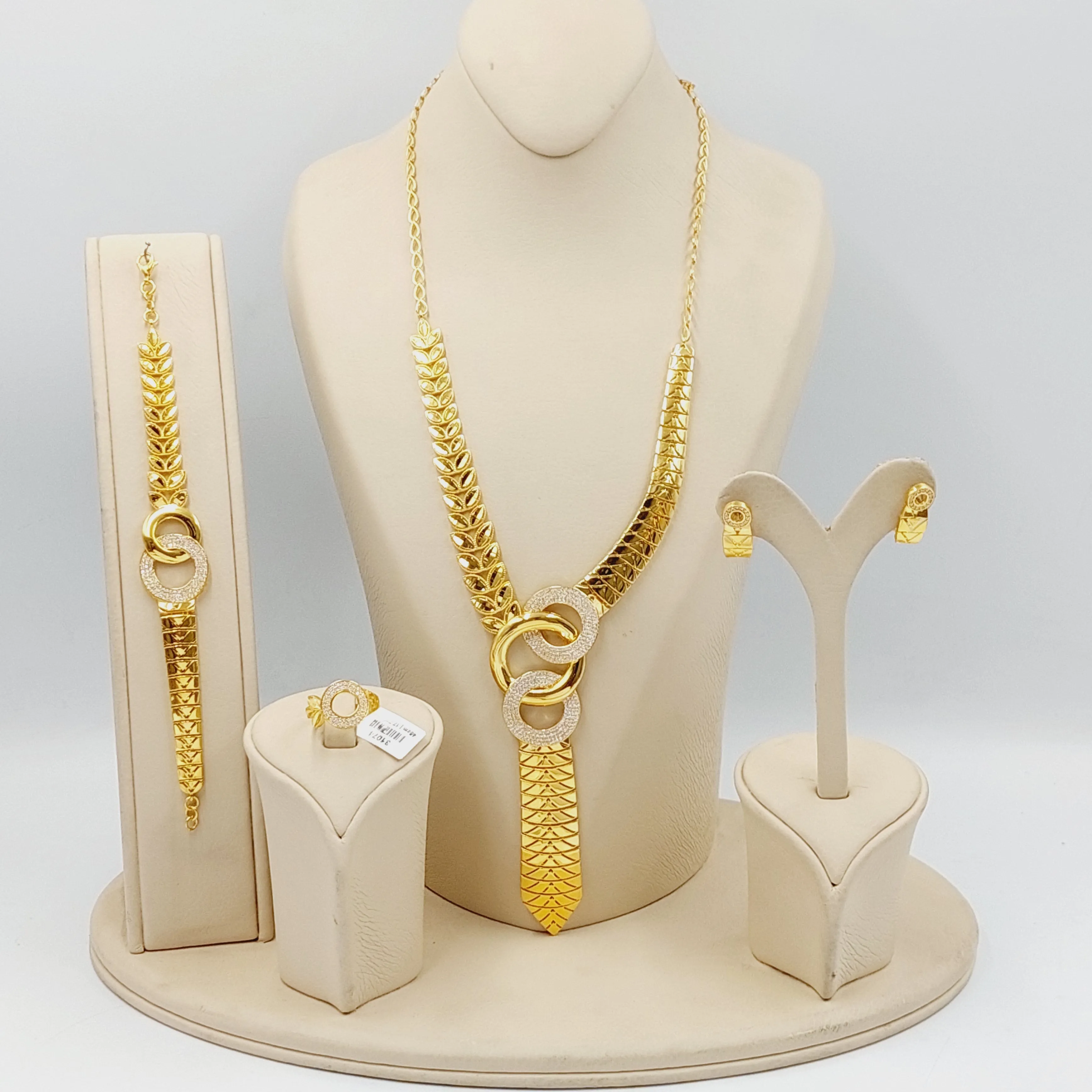 Zircon Studded Leaf Set